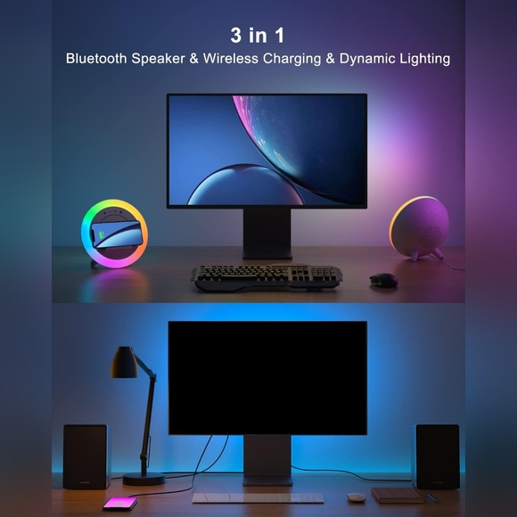 New Swarmir Bluetooth Speaker with Lights & Wireless Charging - Picture 6 of 7